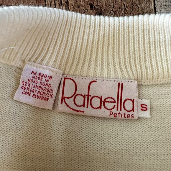 Rafaella Petites Cream Sweater - Wool & Acrylic - S - Warm & Cozy Chic - Picture 5 of 8